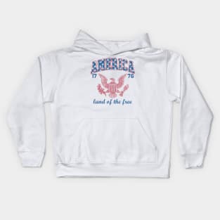 America 1776 - land of the free Kids Hoodie